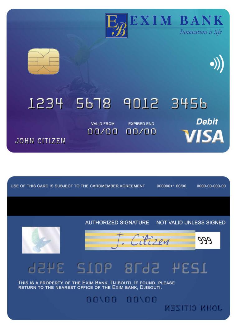 Djibouti Exim Bank visa debit card